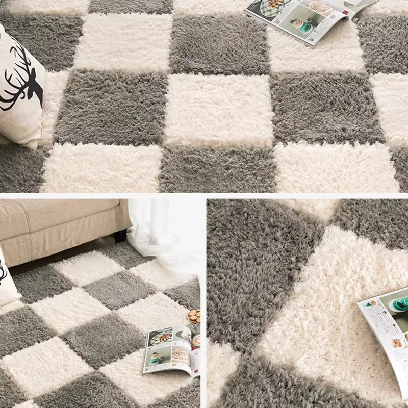 30X30 cm bricolage puzzle Shaggy tapis salon chambre doux sol zone