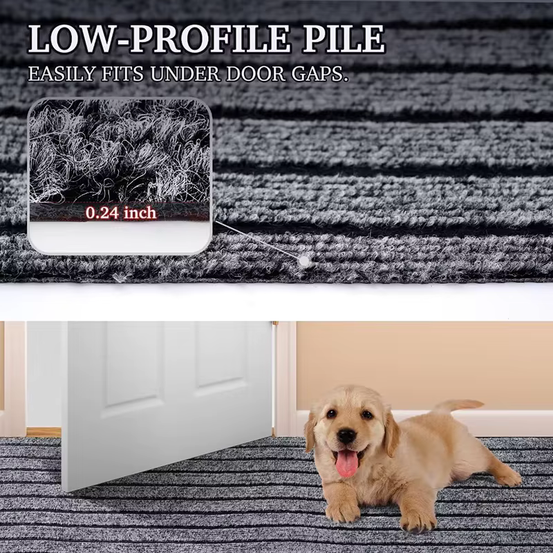 Tapis antidérapant de taille personnalisée au dos