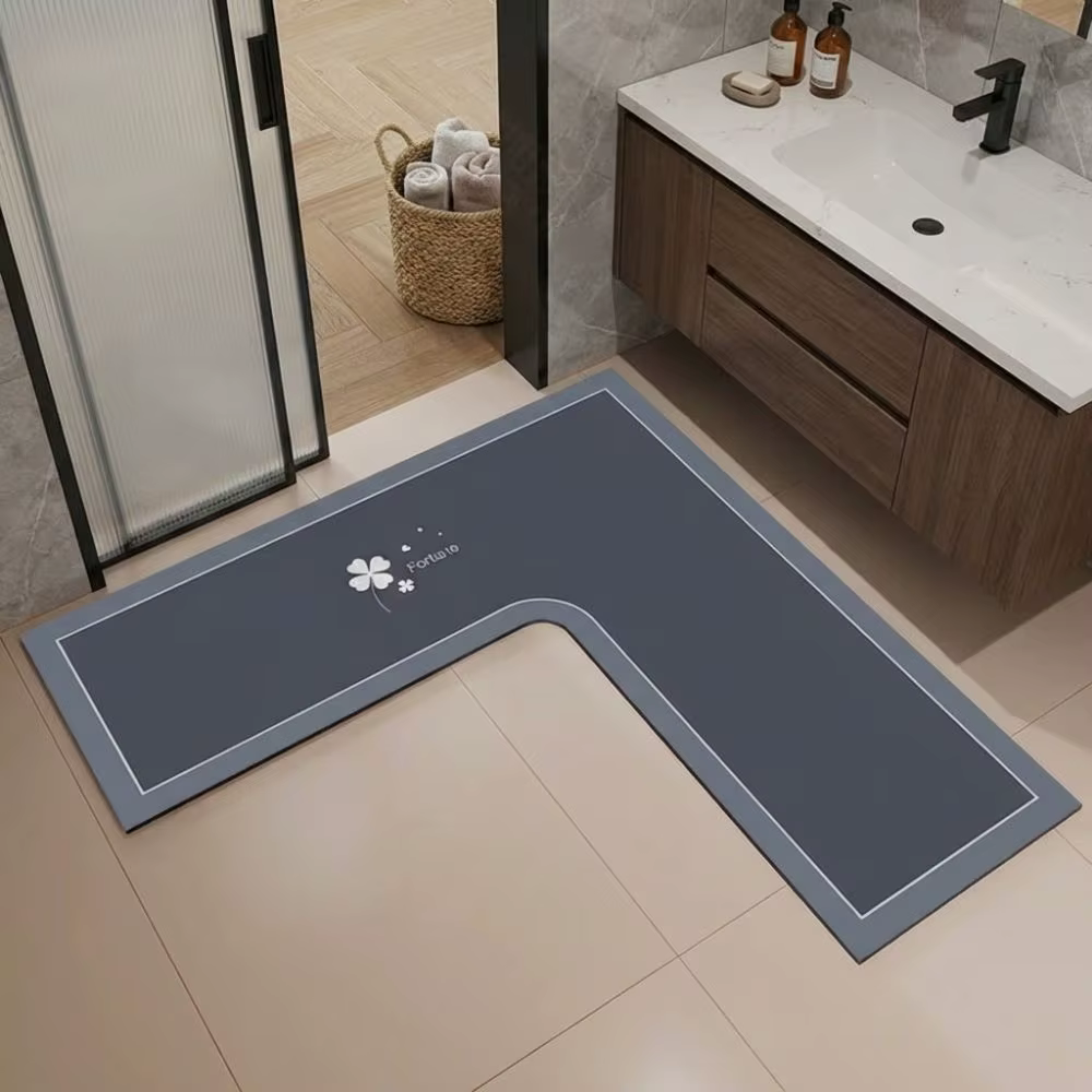 Tapis de cuisine en forme de L