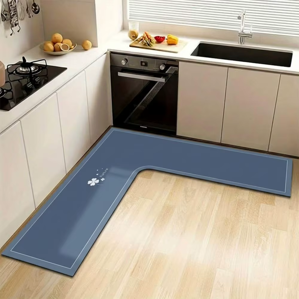 Tapis de cuisine en forme de L