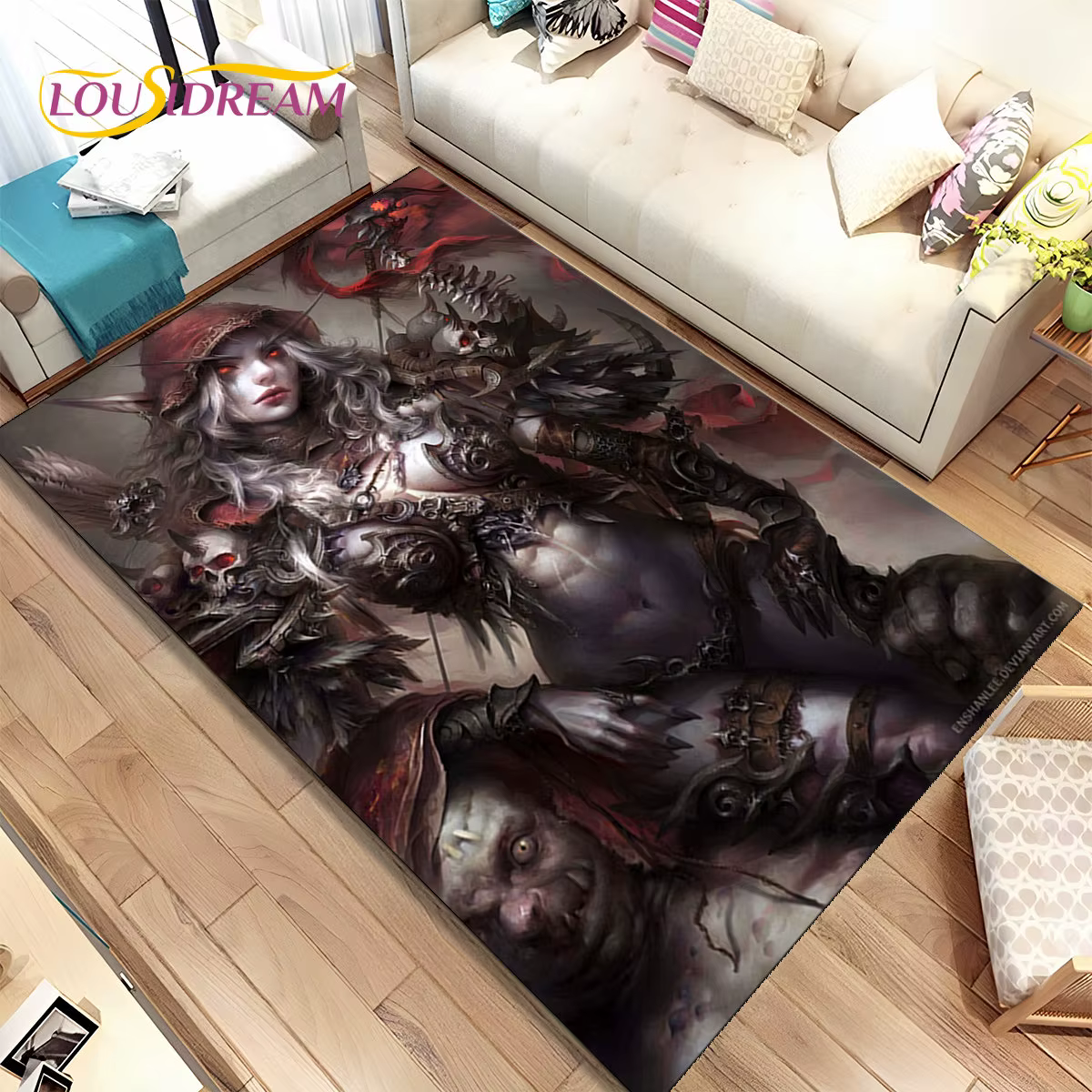 World of Warcraft-Tapis décoratif 3D pour salon et chambre à coucher