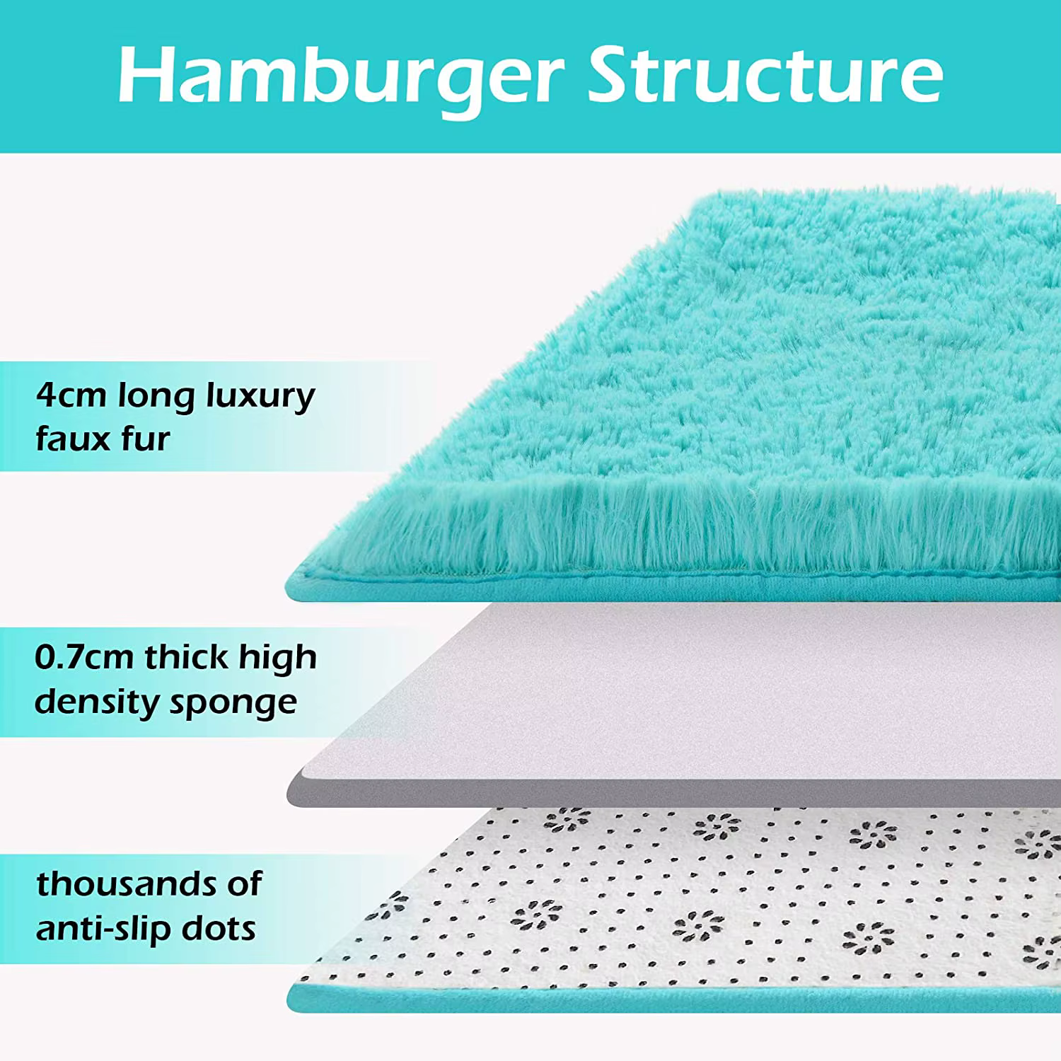 Tapis rond moelleux et doux pour chambre d'enfant