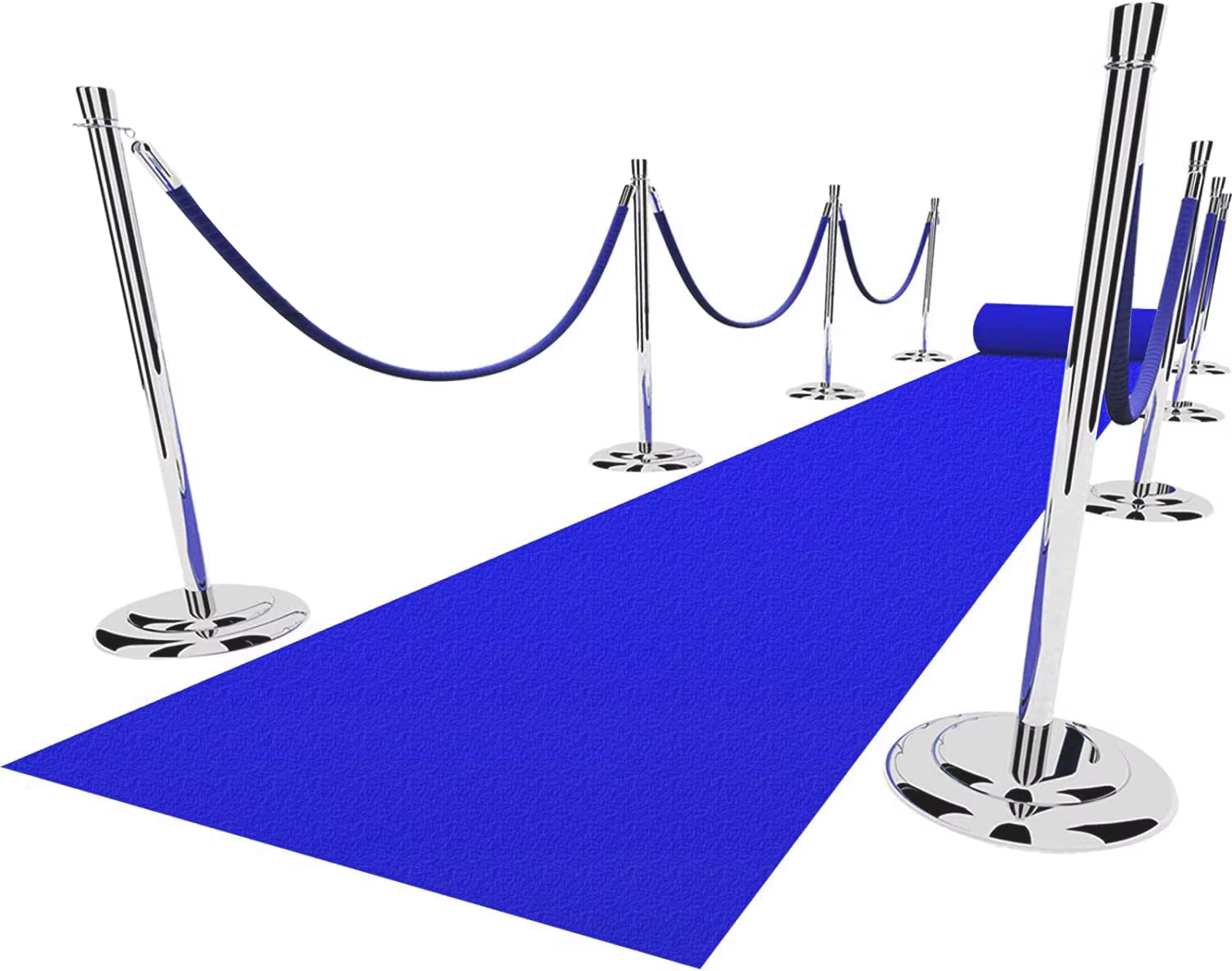 Tapis de couloir de luxe bleu royal