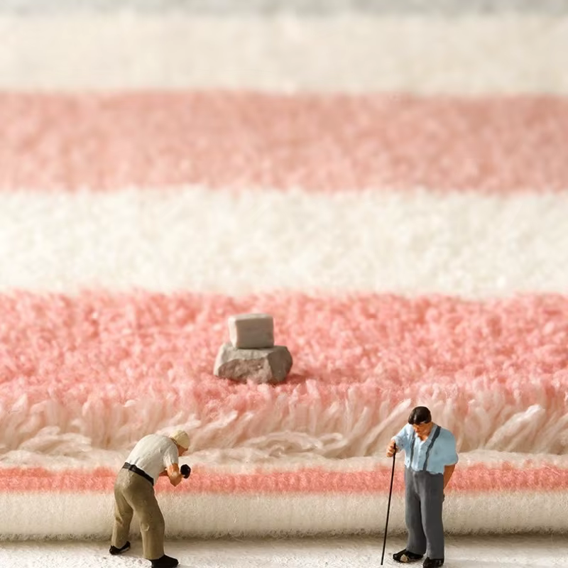 Tapis rond en peluche épaisse pour décoration de chambre à coucher