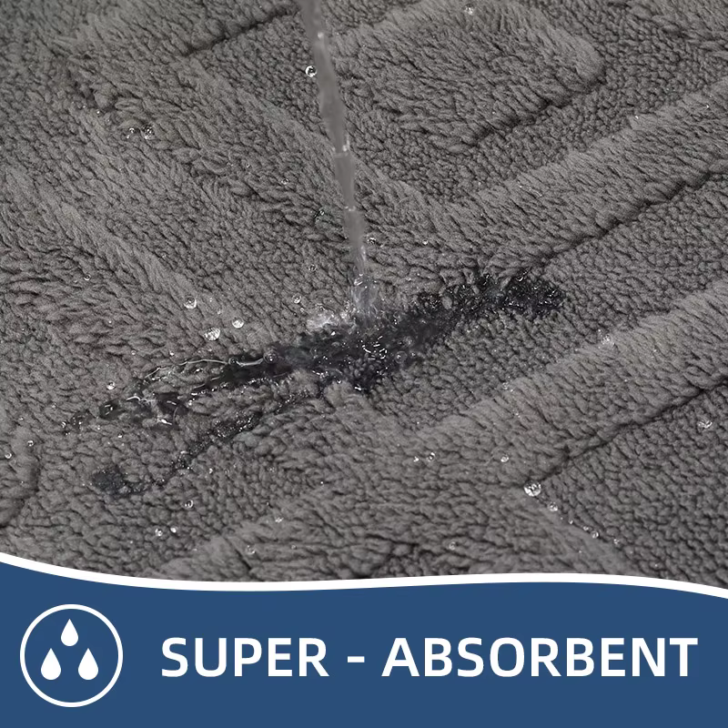 3 pièces de tapis d'intérieur en peluche douce