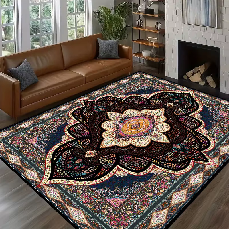 Tapis persan de luxe, style bohème national, tapis de salon, décoration intérieure, tapis de chambre, tapis de sol pour la maison