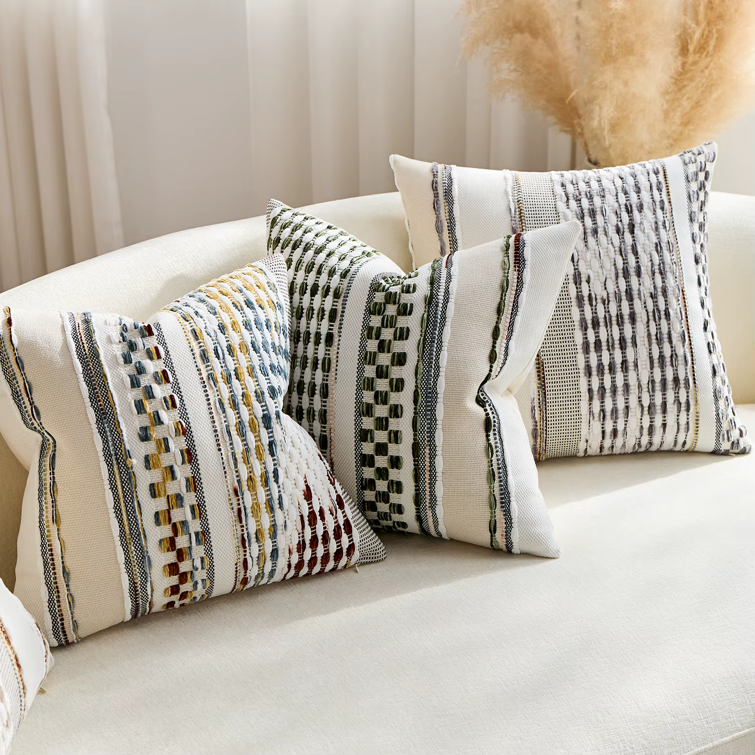 Nouvelle Housse de Coussin Style Bohème 2026 en Chenille Vintage