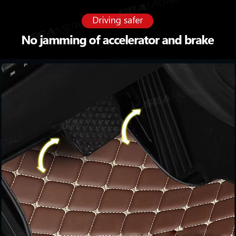 BLALION tapis de sol de voiture 4 pièces universel PU imperméable Auto pied Pad protecteur