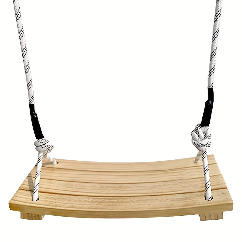 Balançoire suspendue pour adulte – Balançoire de porche en bois massif pour usage intérieur/extérieur, hamac d'arbre de jardin avec finition résistante aux intempéries