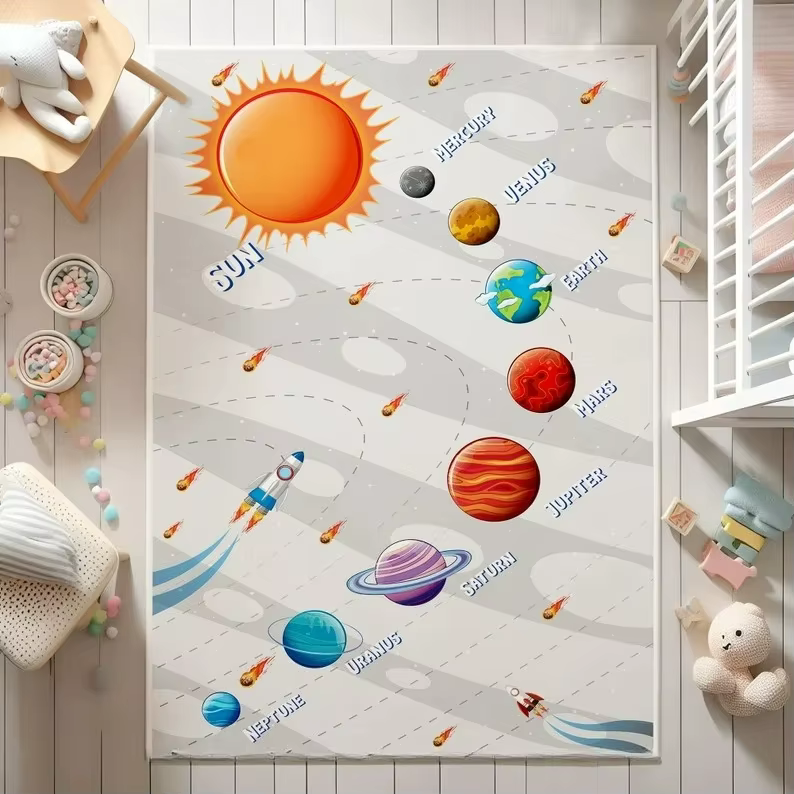Tapis d'astronaute de l'univers de dessin animé