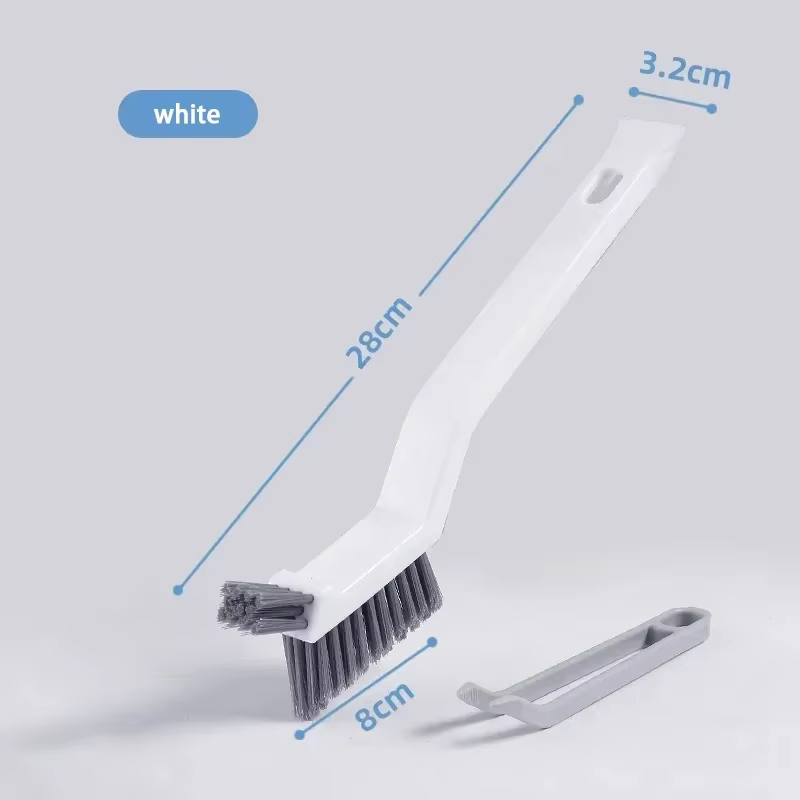 Brosse de nettoyage efficace pour coins et espaces – Brosse de nettoyage polyvalente 2 en 1 pour carrelage de salle de bain et de sol