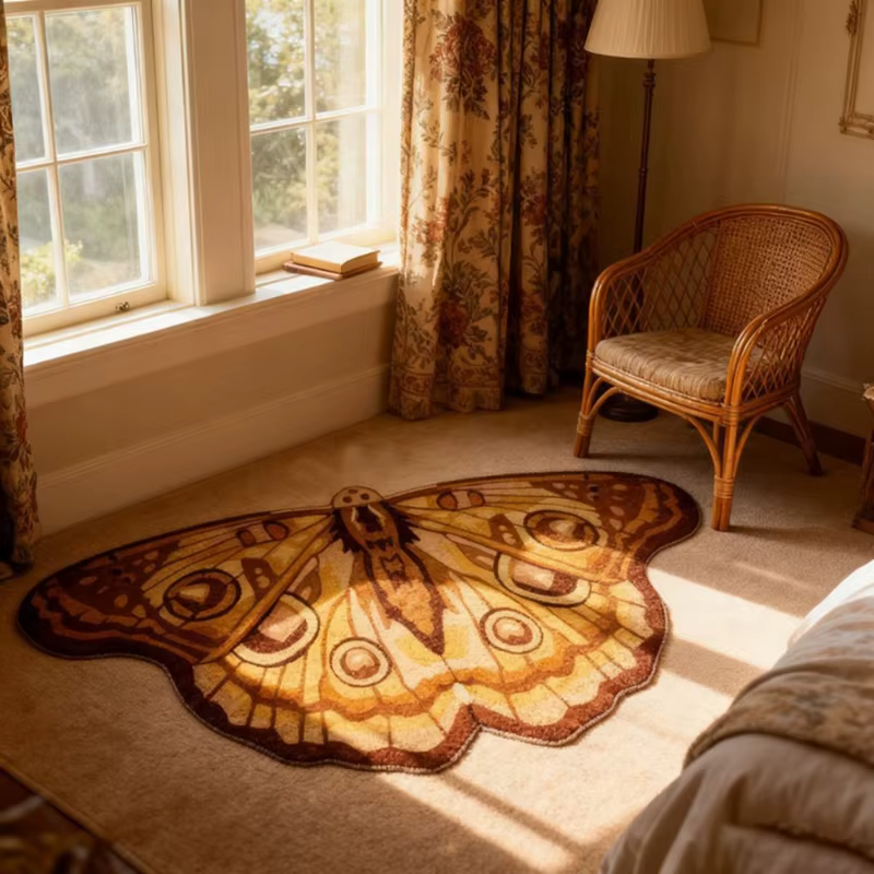 Tapis imprimé papillon