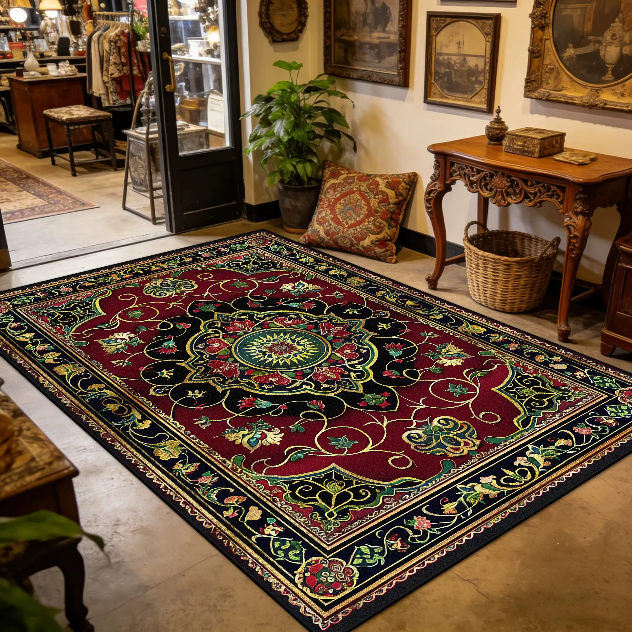 Tapis de luxe de grande surface pour salon