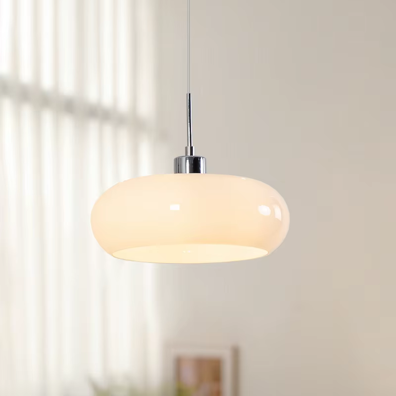 Lustre de Style Bauhaus pour Restaurant, chambre nordique, salon, lampe chaude, suspension, couloir, allée, lustre en verre