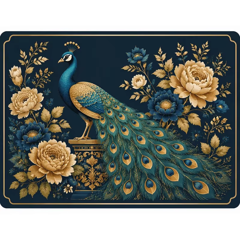 Tapis égouttoir vert rétro pour comptoir de cuisine
