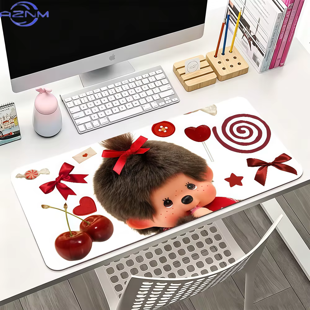 Tapis de souris M-Mon-chhi-chiES pour le bureau, les jeux et les claviers, antidérapant, grand format, imperméable