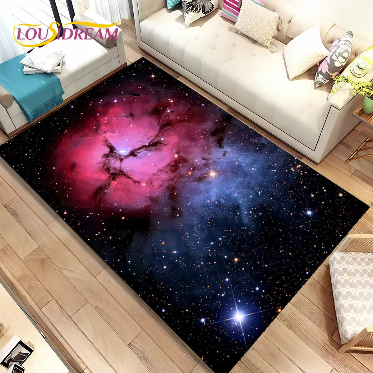 Tapis de zone d'étoiles spatiales de l'univers de la galaxie