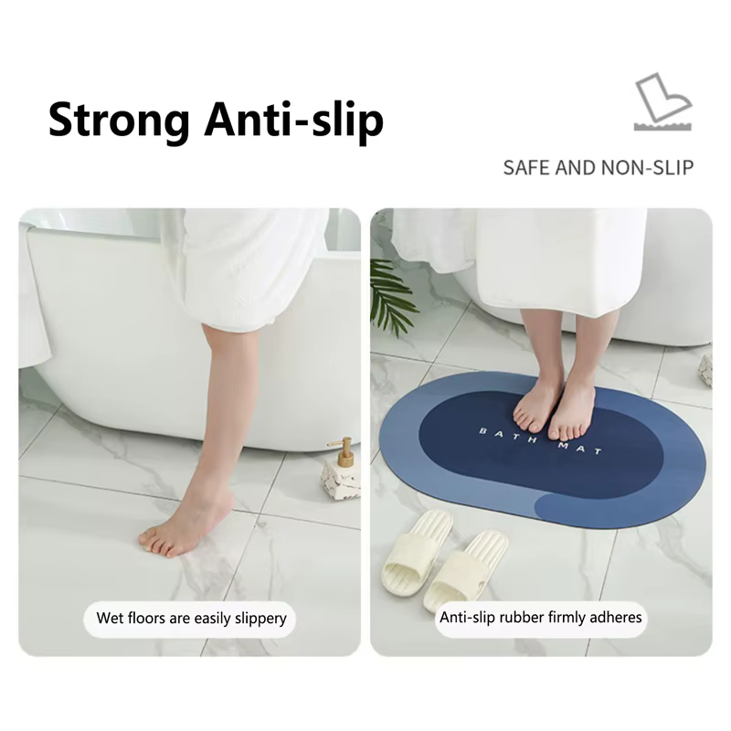 Tapis de bain absorbant antidérapant en diatomite