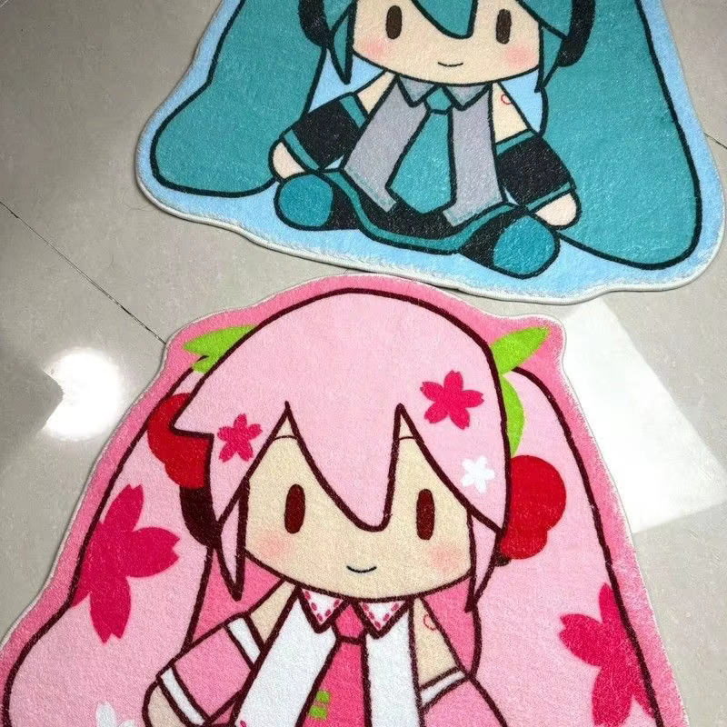 Hatsunes Miku – tapis en peluche avec personnage de dessin animé Kawaii