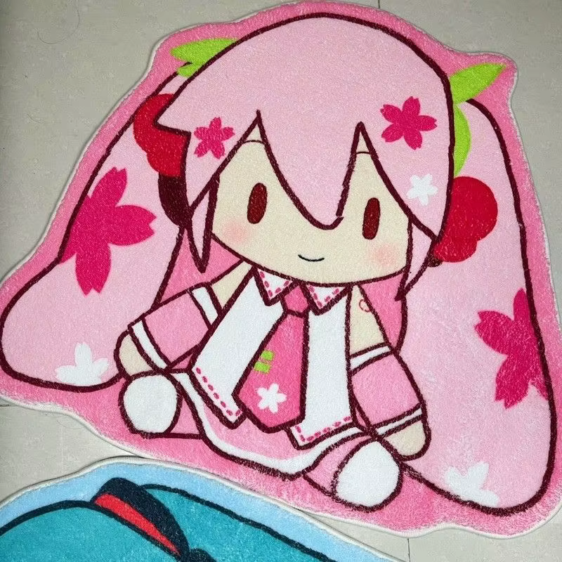 Hatsunes Miku – tapis en peluche avec personnage de dessin animé Kawaii