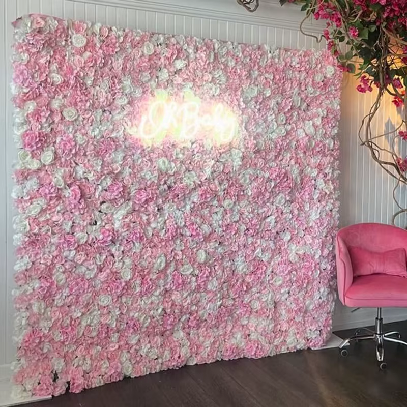 Paredes de fleurs artificielles d'extérieur pour décoration
