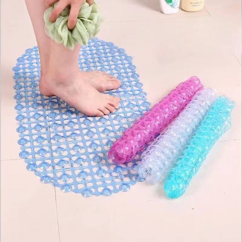 Tapis de bain antidérapant en PVC avec ventouse