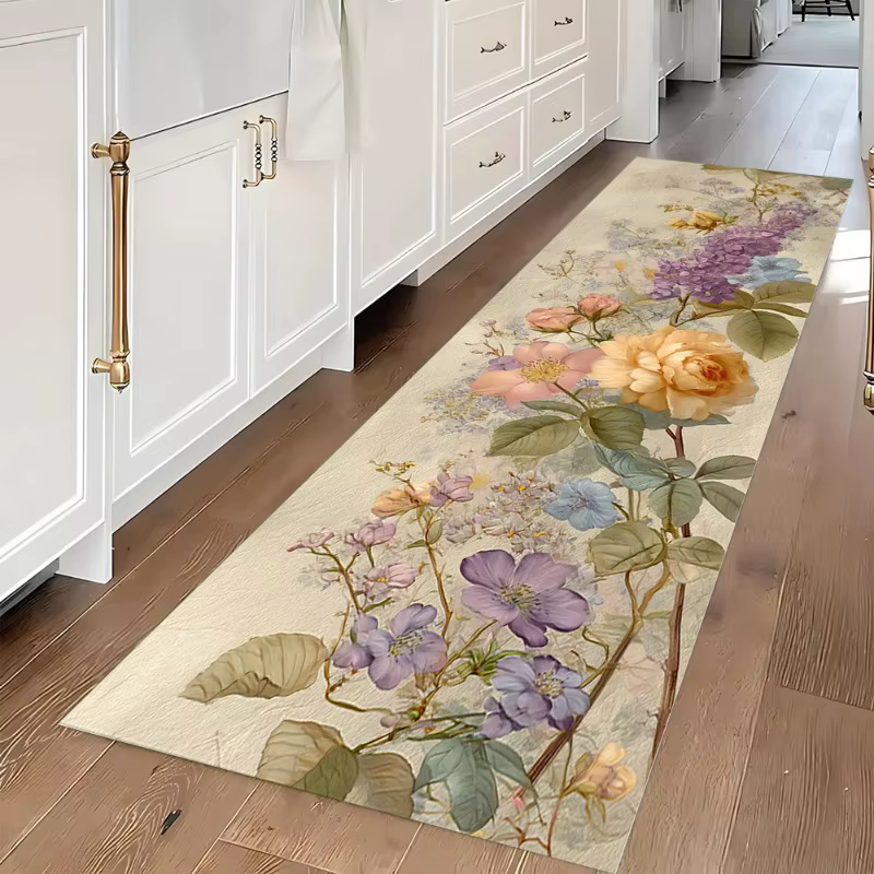 Tapis de sol à motif Floral