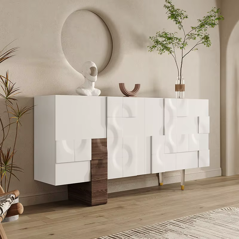 Meubles de Rangement Nordiques en Bois Massif pour Chambre et Salon : Meubles TV, Armoires à Chaussures, Meubles Artisanaux Gain de Place