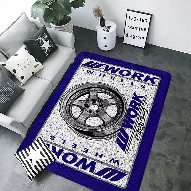 Tapis d'entrée Work Wheel Hub - Tapis antidérapant pour chambre