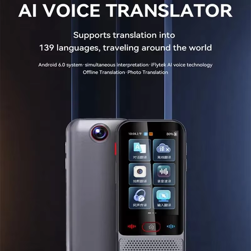 Nouveau Traducteur Vocal Intelligent M30 2026 – 139 Langues en ligne, 14 hors ligne, WIFI, Enregistrement Photo, Dictionnaire de Traduction pour Voyages d'Affaires