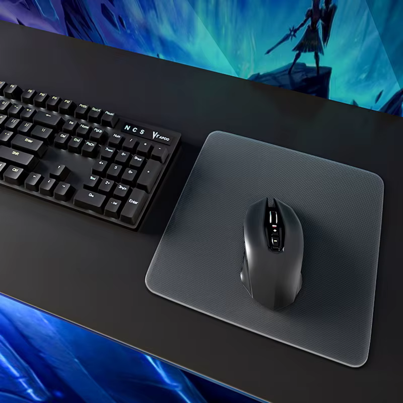 Tapis de souris optique de jeu en verre transparent, accessoires pour joueurs E-Sport FPS, tapis de souris professionnel pour ordinateur portable et PC