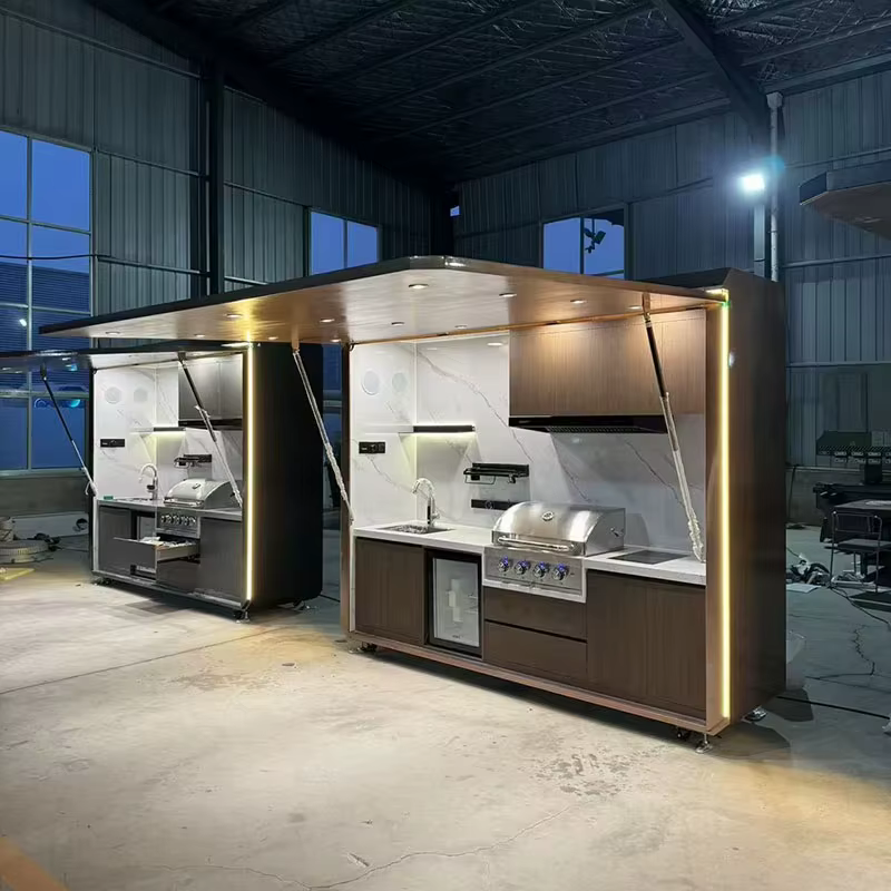 Cuisine extérieure commerciale préfabriquée modulaire pour jardin