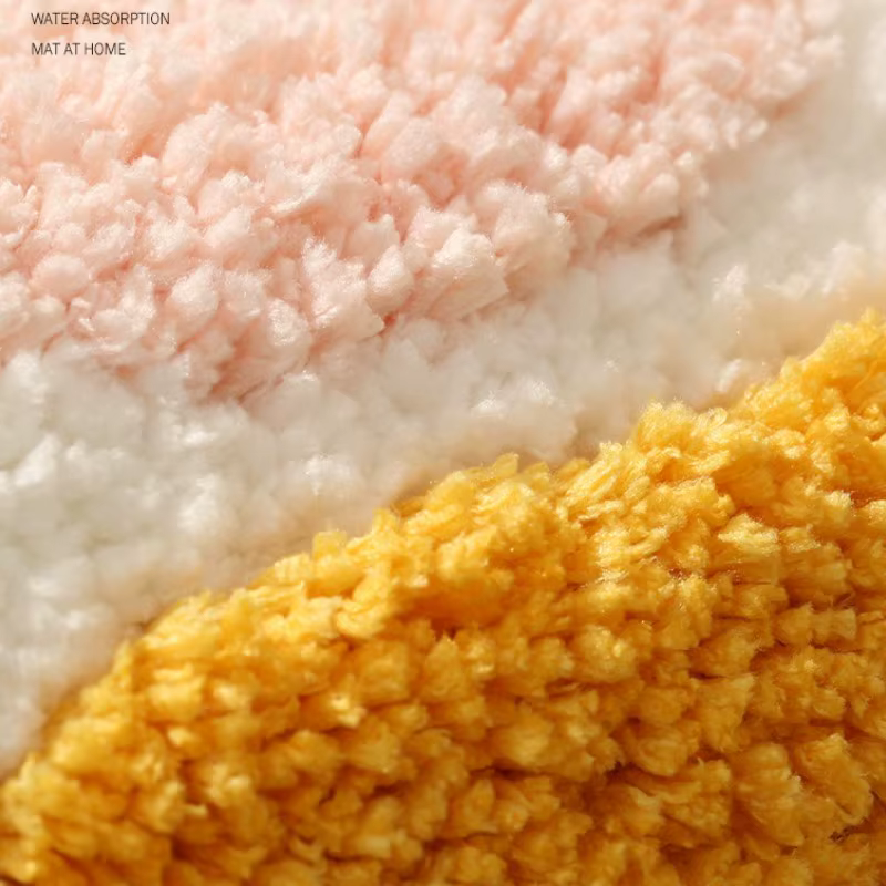 Tapis de salle de bain en microfibre antidérapant pour enfants