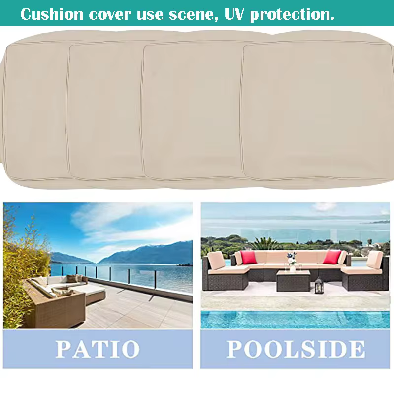 Ensemble de housses de coussin d'extérieur imperméables – Tissu durable et toutes saisons pour canapés et chaises