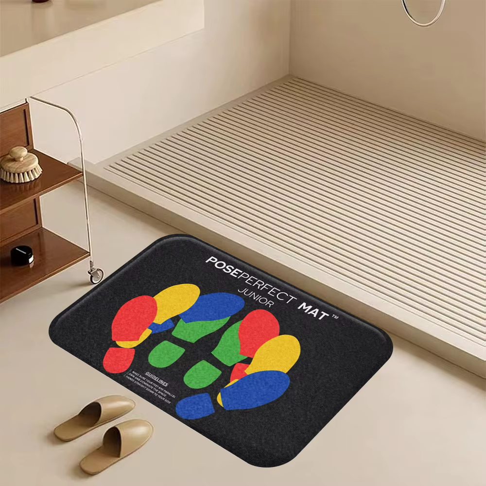 Tapis – Design coloré à motifs d'empreintes