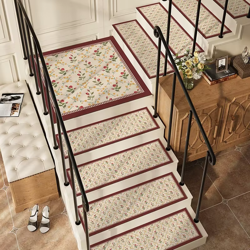 Tapis d'escalier de style américain
