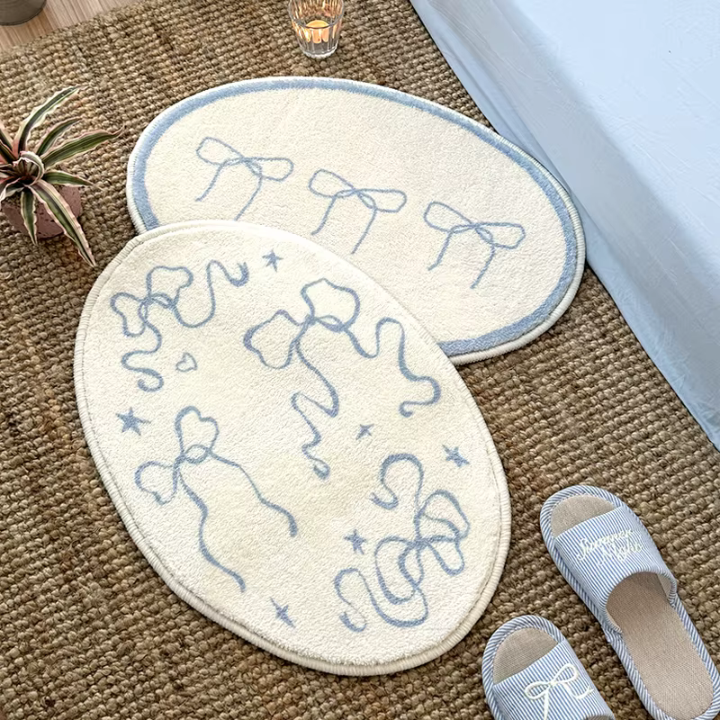 VIKAMA coréen maison tapis salle de bain Imitation cachemire fil Super fin absorbant anti-dérapant et résistant à la
