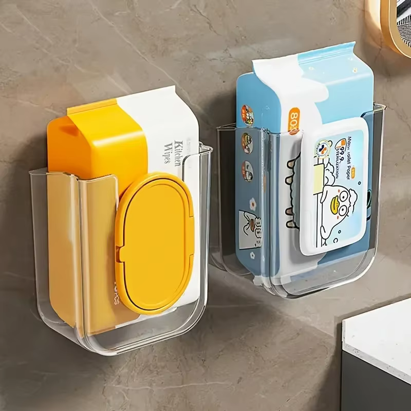 Boîte de rangement murale pour mouchoirs humides, salle de bain populaire, Non perforée, avec grande ouverture et forte capacité de charge