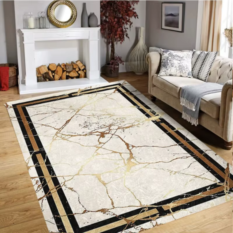 Tapis à motif de marbre