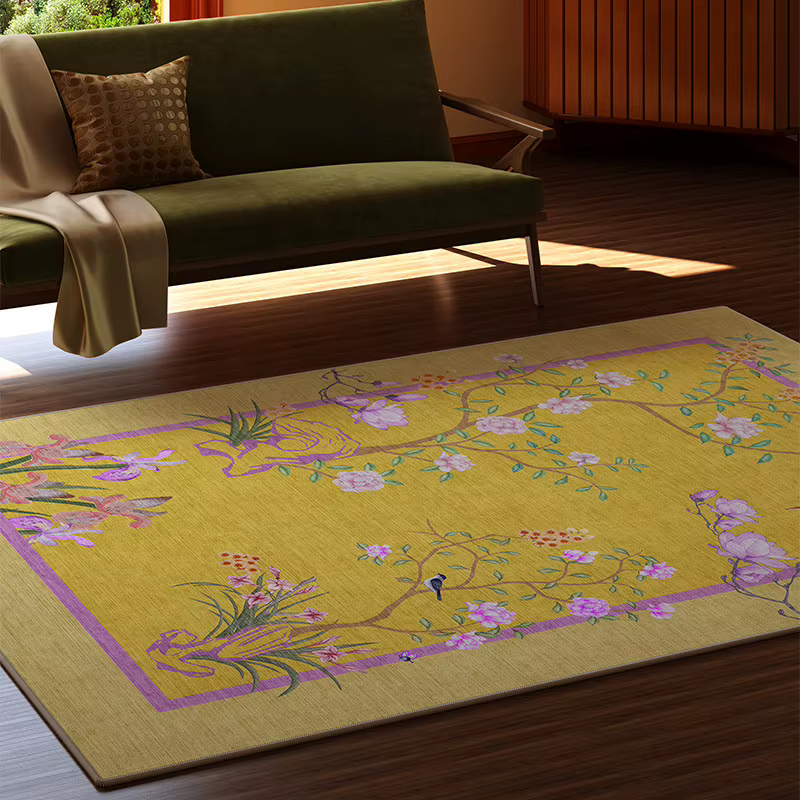 Tapis de style rétro pour chambre à coucher