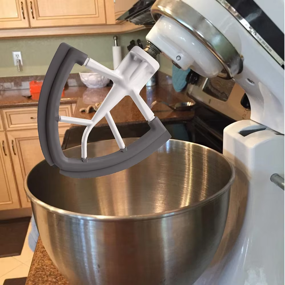 Batteur à bord flexible pour mélangeur KitchenAid 4,5-5 QT, accessoires de mélangeur sur socle à tête inclinable, accessoires de palette de mélangeur en Silicone, pièce de mélangeur