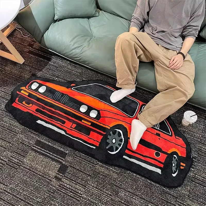 VIKAMA Décoration de chambre pour garçon : forme de tapis