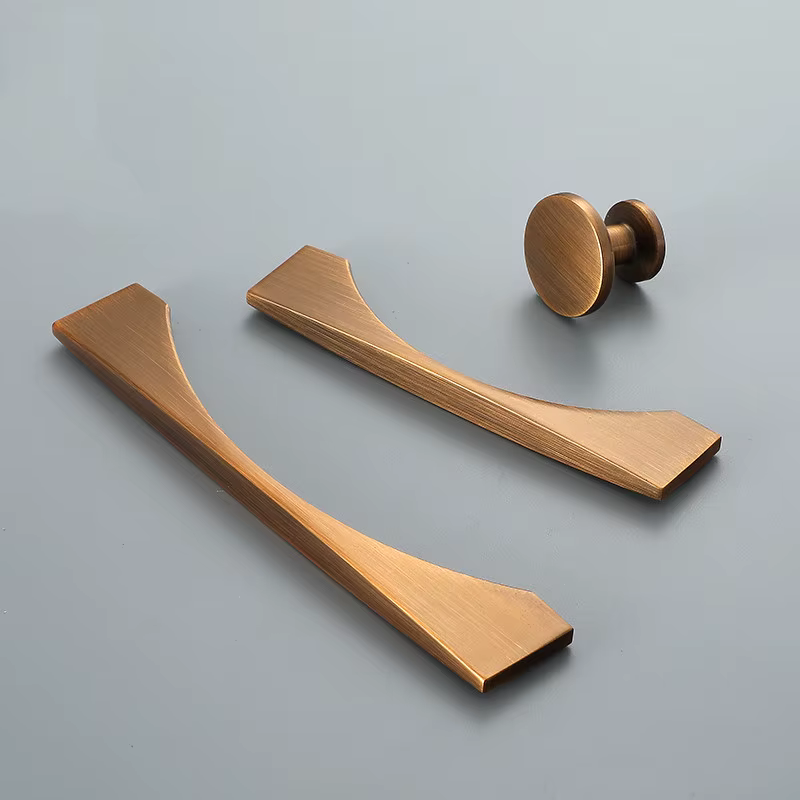 Poignée de meuble en bronze doré, style européen vintage, boutons de cuisine Foy MELKnobs, poignées de porte, quincaillerie