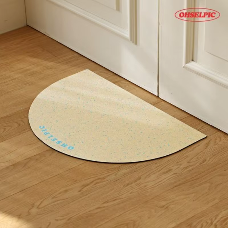 Tapis de salle de bain semi-circulaire de style nordique moderne