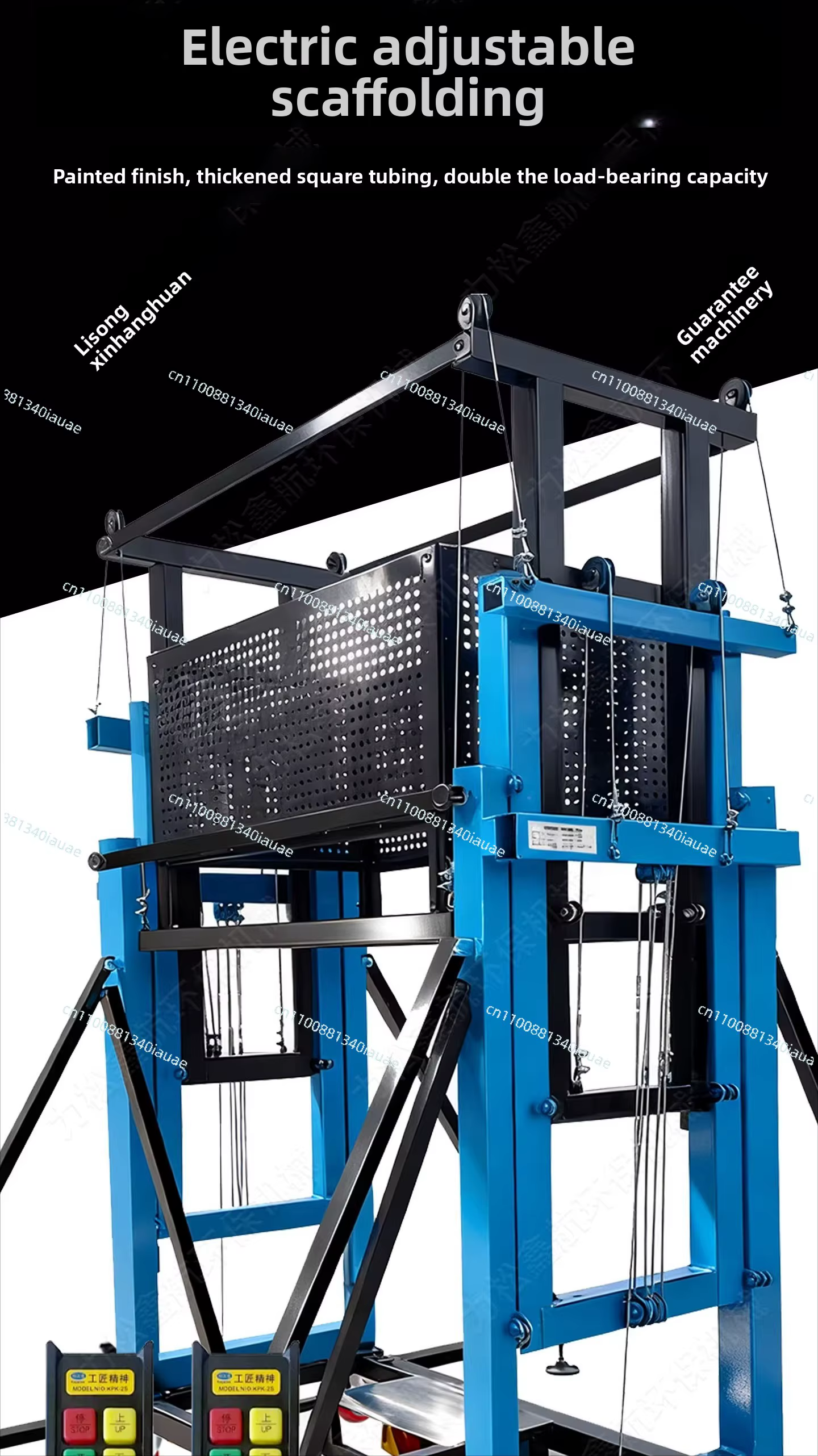 Plateforme élévatrice mobile électrique automatique télécommandée pour échafaudage, palan de levage pour décoration intérieure et extérieure, pliable