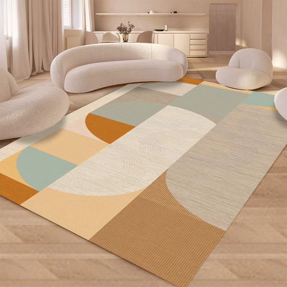 Tapis de sol minimaliste à points dégradés violets