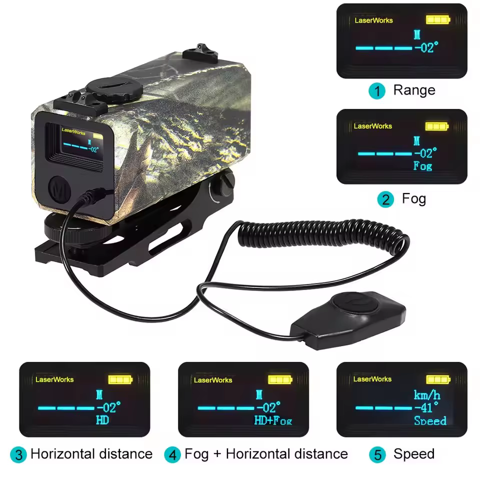 Mini télémètre automatique Laser pour la chasse en plein air, affichage en temps réel, mesure de la vitesse de Distance, télémètre LRF, 1200m, LE032