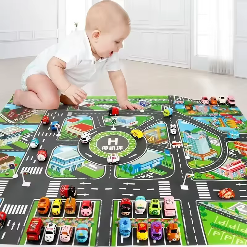 83*58 cm/130*100 cm tapis de route enfants trafic voiture carte jouet éducatif