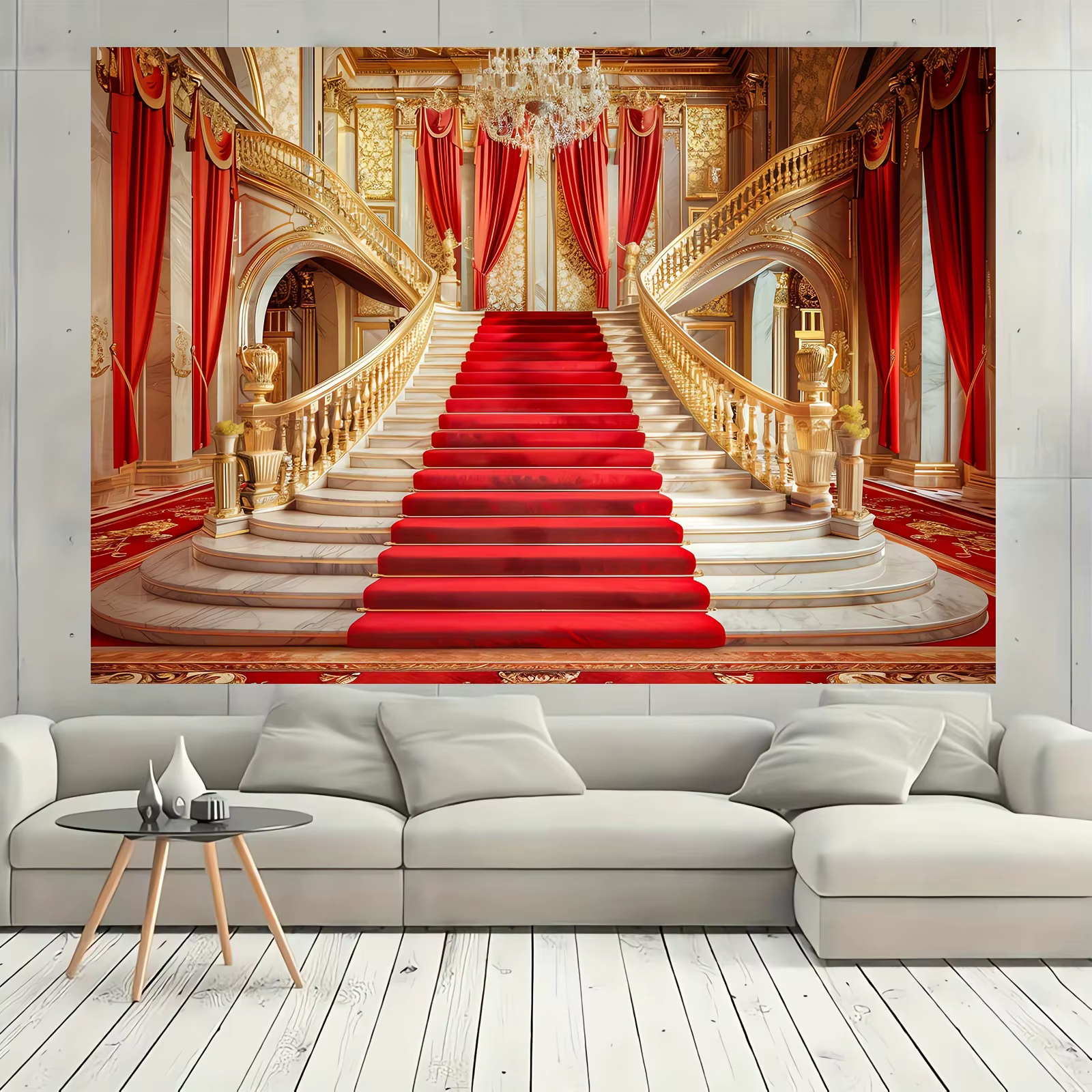 Fond luxueux de palais de tapis rouge