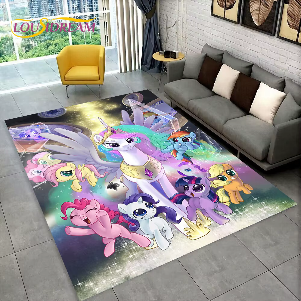 Tapis de dessin animé 3D P-Pony pour la maison